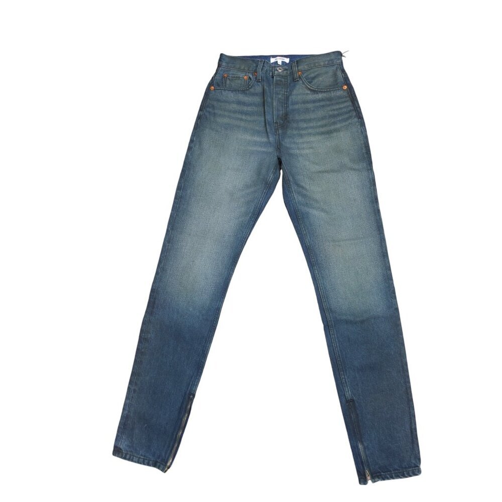 RE/DONE Super High Drainpipe Midnight Women's Jeans Size 26 NWT